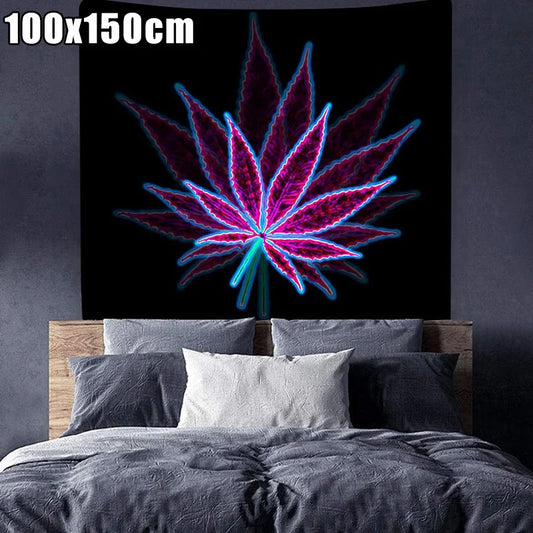 Trippy Weed Wall Hanging Poster Blanket